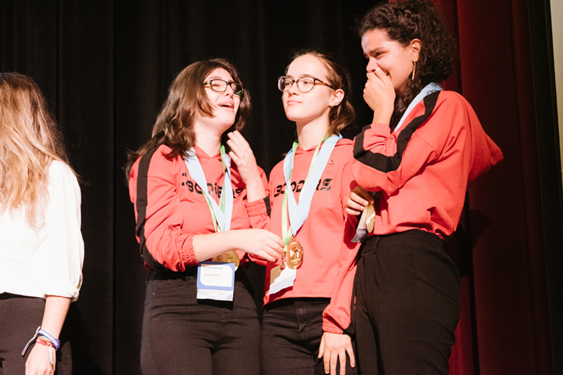 Technovation Girls 2019 Team D3c0ders win first place at Technovation World Pitch